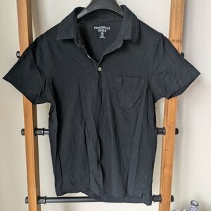 J. Crew Mercantile Men's Black Slim Fit Polo T-shirt - Size S